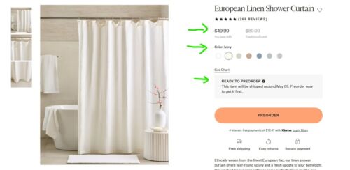 TENDA DOCCIA LINO EUROPEO COTOGNA NUOVA SENZA ETICHETTE AVORIO 72 X 72 BAGNO 100% FLAX - Foto 3 di 10