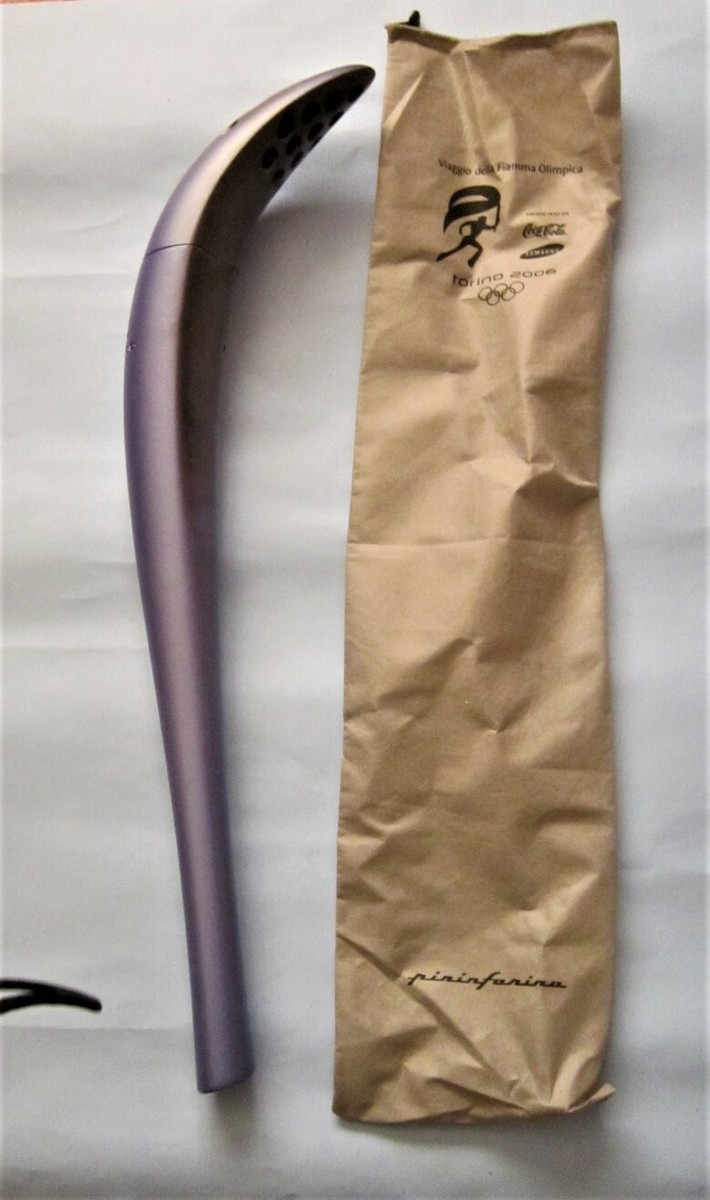Torche Olympique Turin 2006 Pininfarina - Flamme Hivernale - Objet Collector Occasion