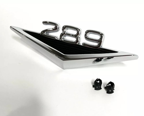 Pair Chrome 289 V8 Fender Emblems w/ Clips For 1964-1966 Ford Mustang - 第 4/7 張圖片