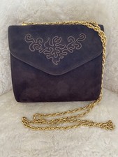 Borsa Tracolla Bruno Magli Elegante Pelle E Camoscio Marrone