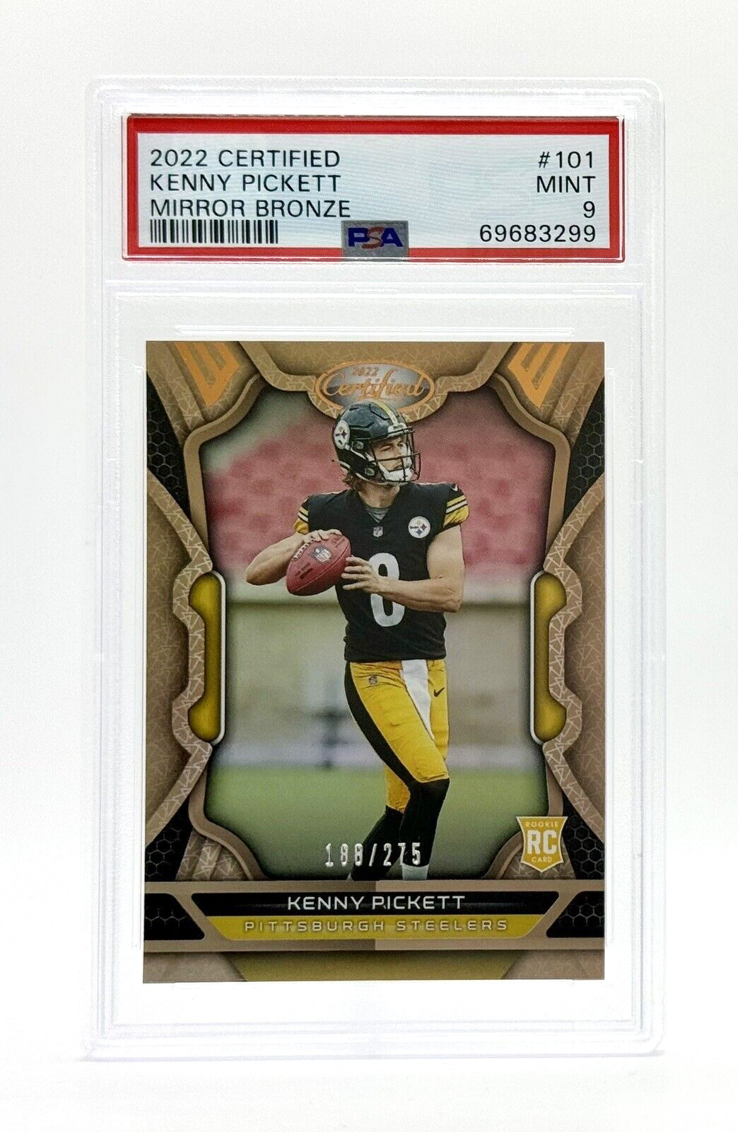 2022 Panini Certified Mirror Bronze #101 Kenny Pickett RC /275 PSA 9 Steelers