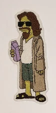 The Big Lebowski Cross Stitch Patch, The Dude, Jeff Bridges. 5⅝"x 2¼" Sew On.
