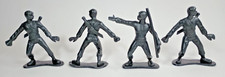 4 Vintage Greenbrier International 4" Black Ninja-Plastic Toy Figures.