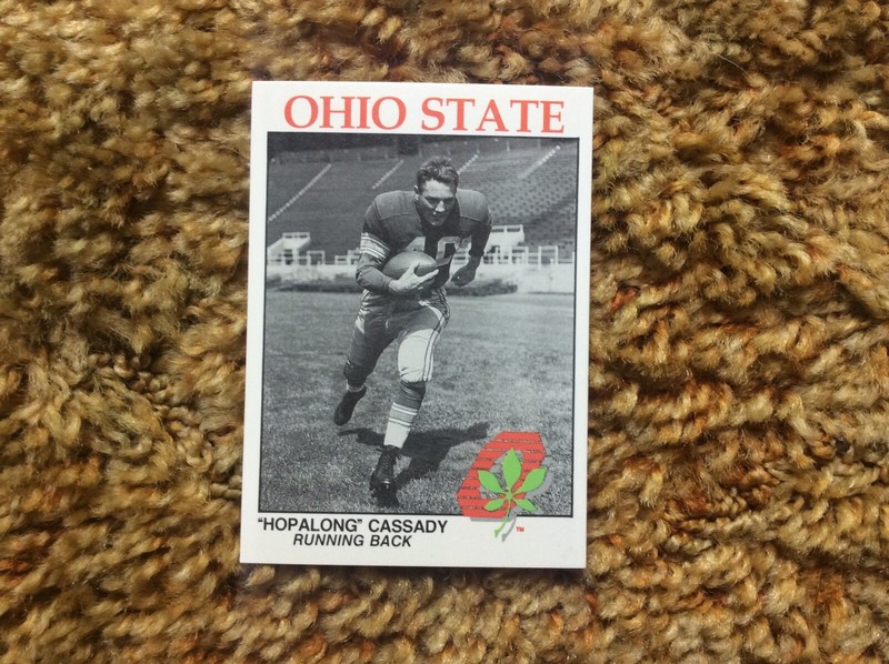 Ohio State University Football Card Hopalong Cassidy  Mint   O.S.U. Great player