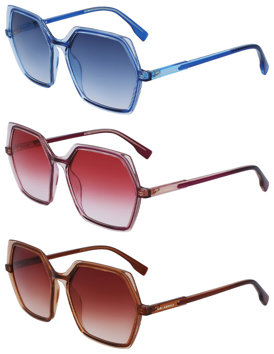 Karl Lagerfeld Women's Geometric Squared Sunglasses w/ Gradient