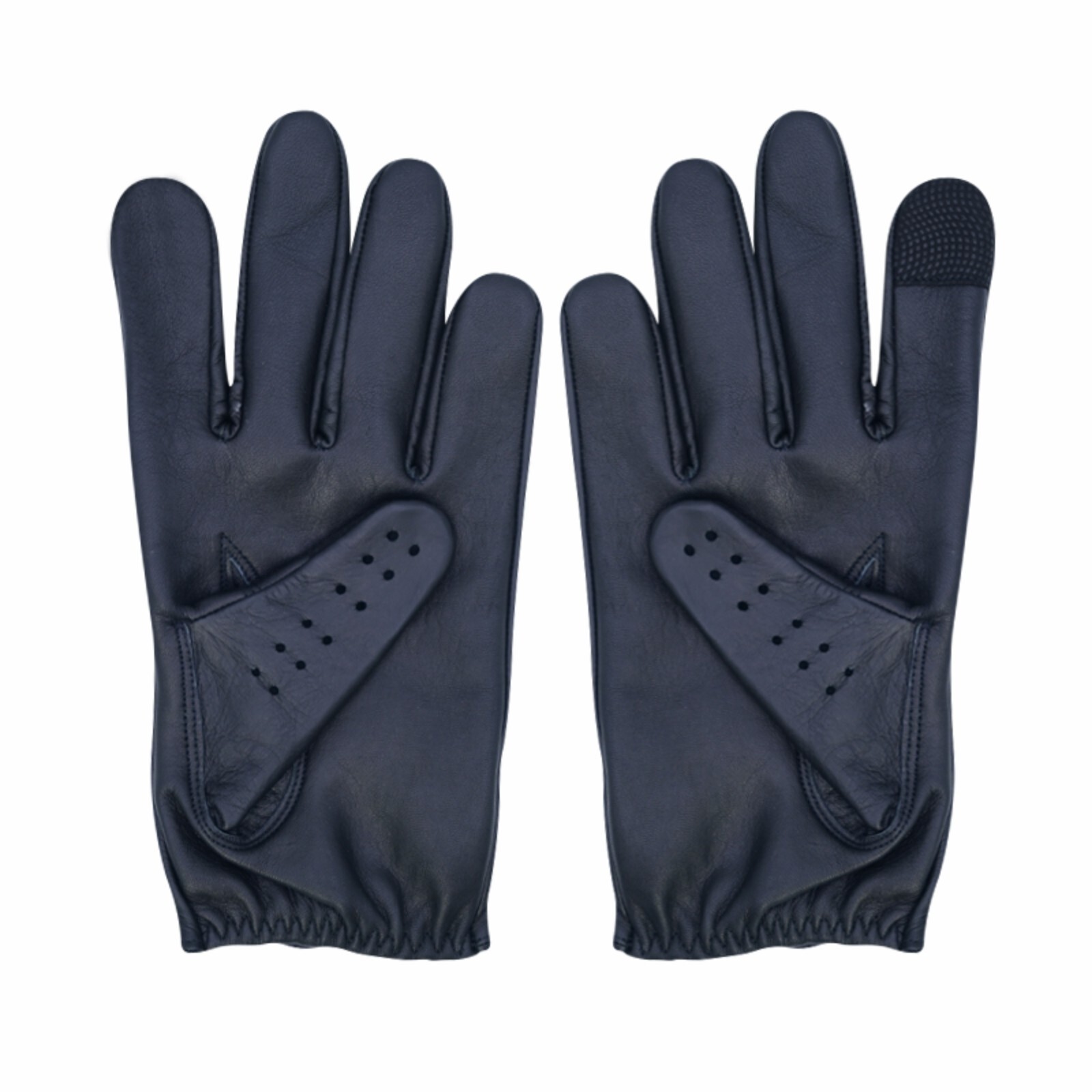 Driving Gloves Men Royal Blue Men's Genuine Leather Unlined