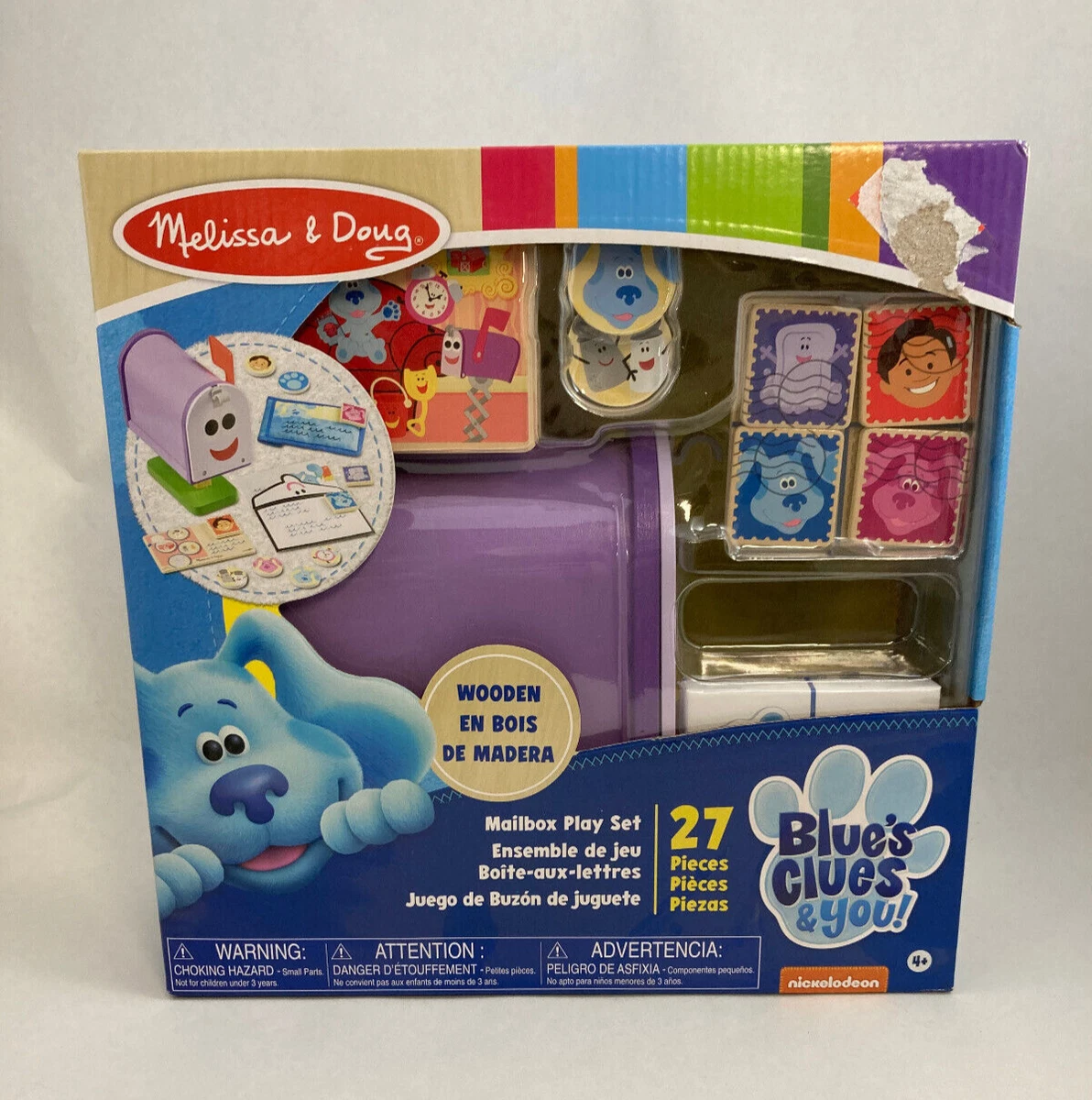 Melissa Doug Blues Clues You Mailbox 27 Piece Play Set New in