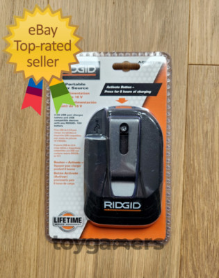 RIDGID 18-Volt USB Portable Mobile Battery Charger Power Source AC86072B New