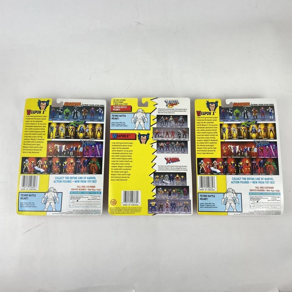 Shorts Toy Biz X-Men Wolverine Weapon X Azul Cabo Prata 4ª Edição Vermelho Cinza - Imagem 3 de 4