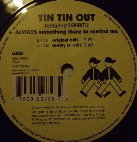 Tin Tin Out mit Espiritu - Always (Something There To Remind Me) (7 Zoll, S... - Bild 3 von 4