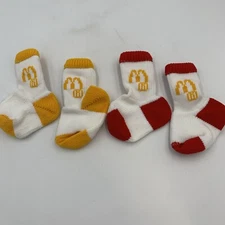 Vintage Mcdonalds 6 Pair Socks 1- 12 Months Infant Mcdonald’s New/washed