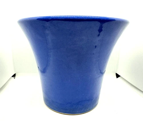 Vintage Bauer Pottery #8 Large Cobalt Blue Spanish Flower Pot - GREAT CONDITION