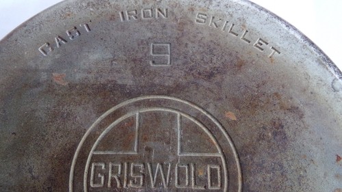 ANTIKE PFANNE GRISWOLD NO 9 GLÄNZENDER STAHLPFANNE - Bild 3 von 7