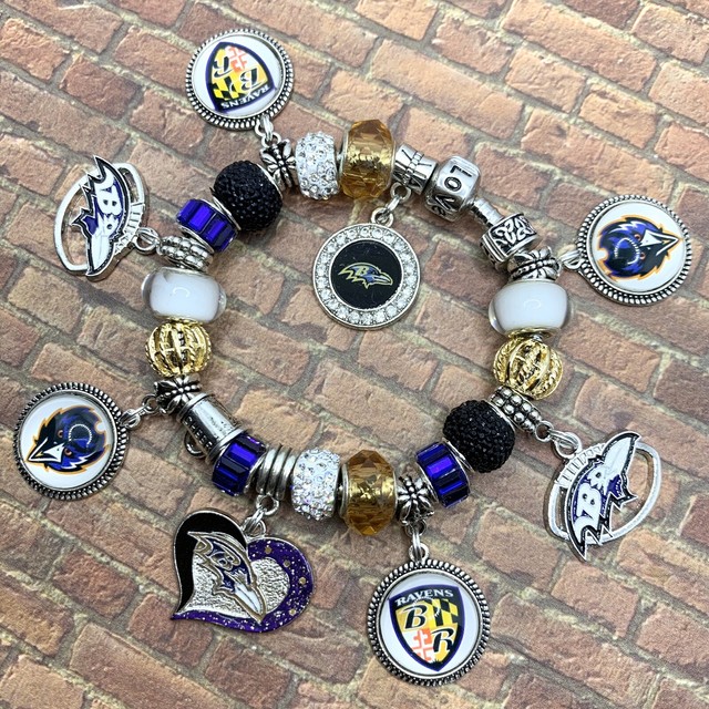 baltimore ravens charm bracelet