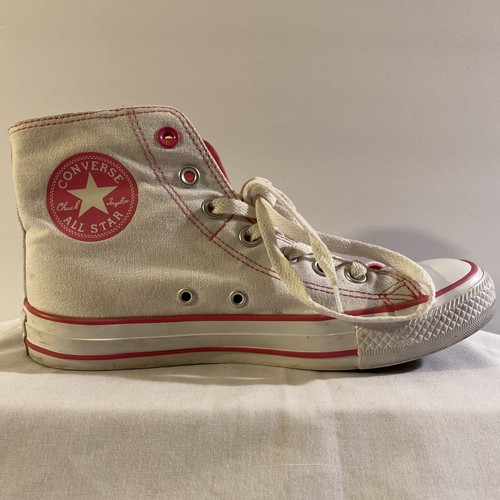 white converse with red trim