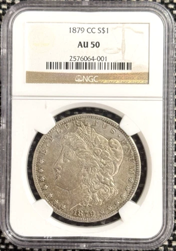 1879 CC  $1 Morgan Silver Dollar Carson City NGC AU 50 Graded Better Date Coin