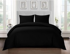 100% Egyptian Cotton Duvet Quilt Cover Bedding Set Double King Super King Size