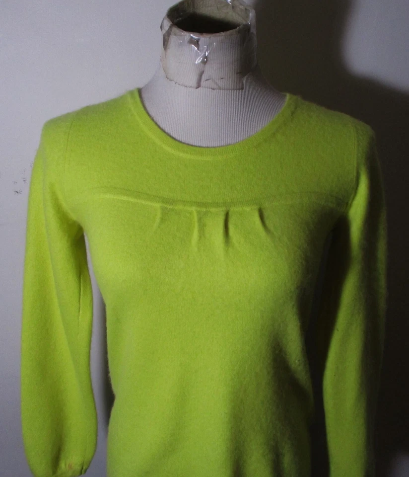 Suéter BODEN Amarillo 100% Cachemira Manga Larga Talla 4 EE. UU. Foto 2 de 4