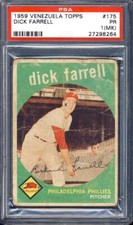 1959 Venezuelan Topps Dick Farrell #175 PSA 1 MK
