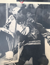 1994 Sabres Randy Moller Checks Panthers Andrei Lomakin AP Press Paper Photo