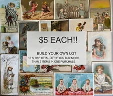 $1 AND UP VICTORIAN TRADE CARD CHOOSE YOUR OWN LOT $3 FLAT RATE SHIPPING