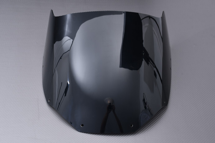 Bulle pare-brise moto Yamaha FZR750R noir polycarbonate saute-vent 1987 1988