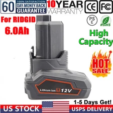 NEW 6AH 12V Lithium-Ion Battery For RIDGID L1240 AC82048 R82048 R86048 130446011