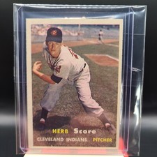 Herb Score 1957 Topps Baseball Card # 50 Very Nice Condition Cleveland Indians