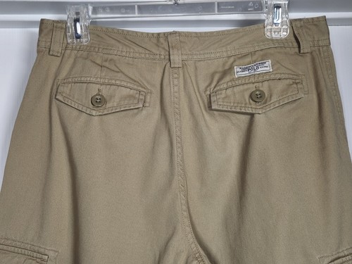 POLO Ralph Lauren Boys Sz 20 Cargo Shorts Beige Khaki Classic Chino Cotton - Picture 7 of 10