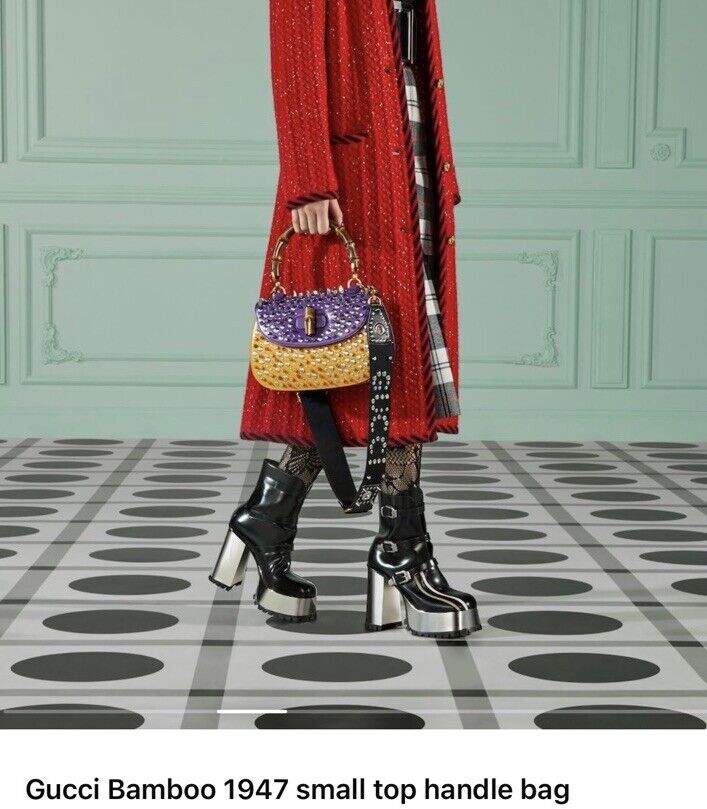 Gucci Bamboo 1947 small top handle bag With Studs Limited Gucci Bamboo 1947 small top handle bag With Studs Limited