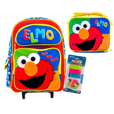 elmo backpack and lunchbox