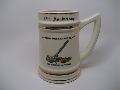 Vintage Newton Fire Dept. 96th Anniversary Cup Mug Beer Stein 1979