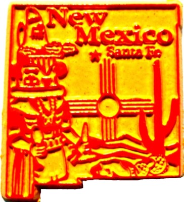 New Mexico Santa Fe Fridge Magnet