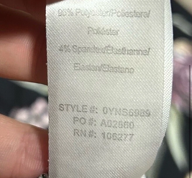 Hale Bob Floral Purple Black Stretch V-Neck Sheath Shift Dress Size XL Foto 3 de 4