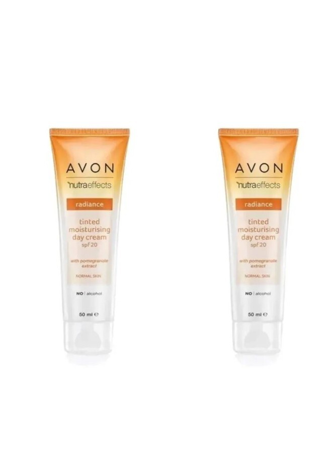 Avon True Nutra Effects Radiance Tinted Moisturiser - SPF20 - 50ml Brand New X2