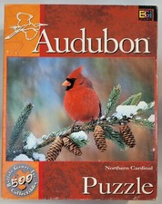 Northern Cardinal II Audubon 500 Piece Jigsaw Puzzle Buffalo Games Birds 18 x 18