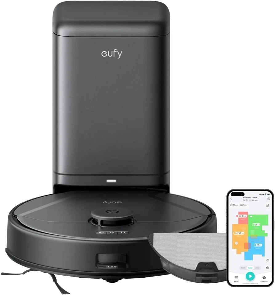 Robot aspirador eufy X8 Pro estación de autovacío 2 turbinas 2X 4000Pa certificado reacondicionado