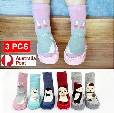 3PCS Baby Toddler Shoes Socks Kids First Walker Shoe Baby Shower Soft Anti Slip