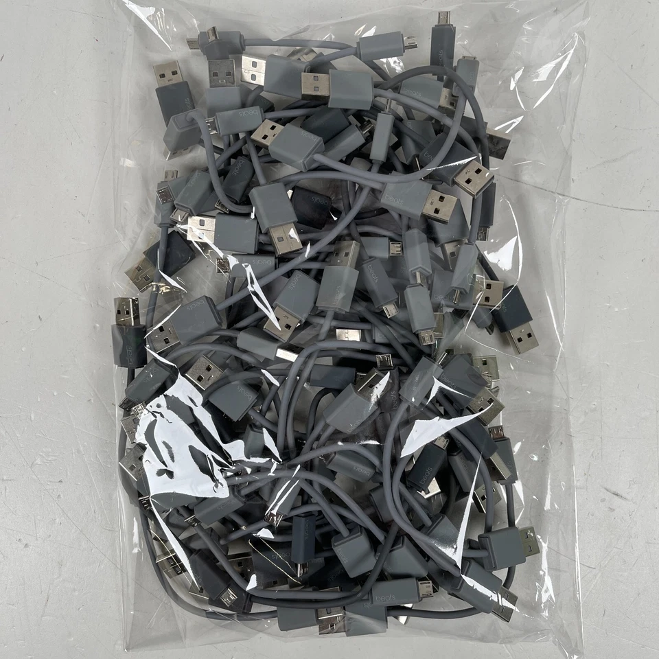LOTE DE 65 Beats By Dre Universal 6 Pulgadas Micro-USB Cable de Carga - Gris Foto 2 de 3