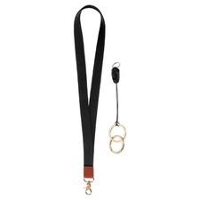 Elegant Neck Keychain for Women and Men, Black