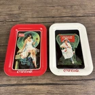 Vintage 1995 CocaCola 1919 Advertisement Reproduction Mini Tray 4.5x6.5 inches