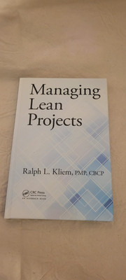 Managing Lean Projects by Ralph L. Kliem (Hardcover, 2015)