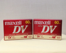Maxell Mini DV Digital Video Cassette Tapes DVM60SE 60 Min Lot of 2 Sealed
