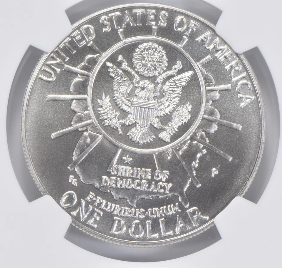 MS70 1991 P Mount Rushmore $1 Commemorative Silver Dollar NGC *0762 - Image 4 of 4