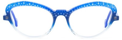 Authentic LA Eyeworks Kleio 362 Blue Cat Eye Eyeglasses Frames Made in Italy