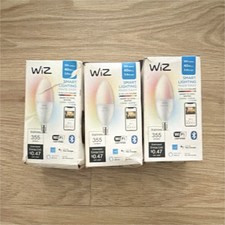 3 WiZ Smart LED Candle E12 Multicolor Dimmable Bulb RGB Wi-Fi Voice Control