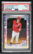 2020 Bowman Draft Chrome Refractor Evan Carter #BD-126 PSA 9 MINT 0q4s