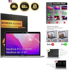 3-Pack Anti Glare Matte Screen Protector for MacBook Pro 13 Inch M2 M1-2022-2...