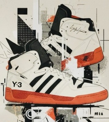 Y-3 Hayworth Off White Adidas Men s US SIZE 9.5 High Top Sneaker Rare Limited