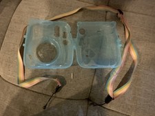 Blue Silicone Camera Case Cover with Strap for Fujifilm Instax Mini 11